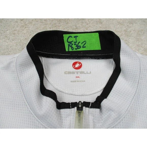 Castelli Cycling Jersey Men 3XL XXXL White Black Scorpion Zip Bike Shirt USA - Picture 6 of 12